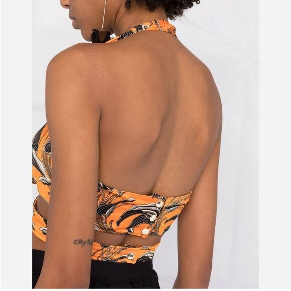 Paco Rabanne Floral Halter Crop Top size 6 NWT $395 - Picture 11 of 11